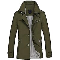 Men Spring Solid Lapel Jacket Autumn Comfortable Outdoors Casual Windproof Male