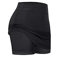 Casual Skirts for Women Short Elastic Graceful Sport Solid with Pockets Ballet Skirt Skort for Women Athletic Robe