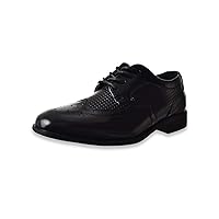 Collection Boys' Wingtip Dress Shoes (Sizes 5-10) - Black, 2 Youth