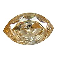0.36 ct MARQUISE CUT (6 x 4 mm) MINED FROM CONGO FANCY BROWNISH PINK DIAMOND NATURAL LOOSE DIAMOND