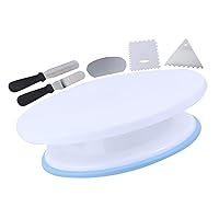 BESTOYARD 1 Set Cake Decorating Set Cake Cream Spreader Tool Cupcake Toppers Cake Decorating Tools Cake Spatula Tray Decor Cake Diy Tools White Stainless Steel Aluminum Accessories