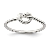 925 Sterling Silver Solid Polished Knot Ring Jewelry Gifts for Women - Ring Size Options: 6 7 8