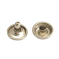 Silvery Double Cap Mushroom Rivet Metal Studs Cap 10mm and Post 6mm Pack of 100 Sets