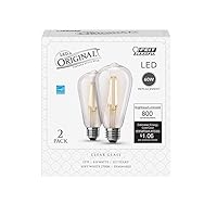 ST19 E26 (Medium) Filament LED Bulb Soft White 60 Watt Equivalence 2 pk - Case of: 1;