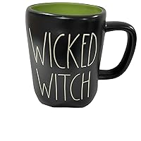 Rae Dunn WICKED WITCH Mug green - Halloween inside Ceramic - Dishwasher and Microwave safe