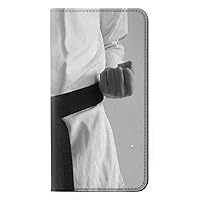 RW1931 Black Belt Karate PU Leather Flip Case Cover for Samsung Galaxy A20e