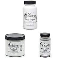 North Mountain Supply Pectic Enzyme - 2 Ounce Jar & Food Grade Acid Blend - 1 Pound Jar & - WT-2oz Wine Tannin - 2 Ounce Jar
