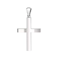 Men's 925 Sterling Silver Christian Cross Pendant, 40mm