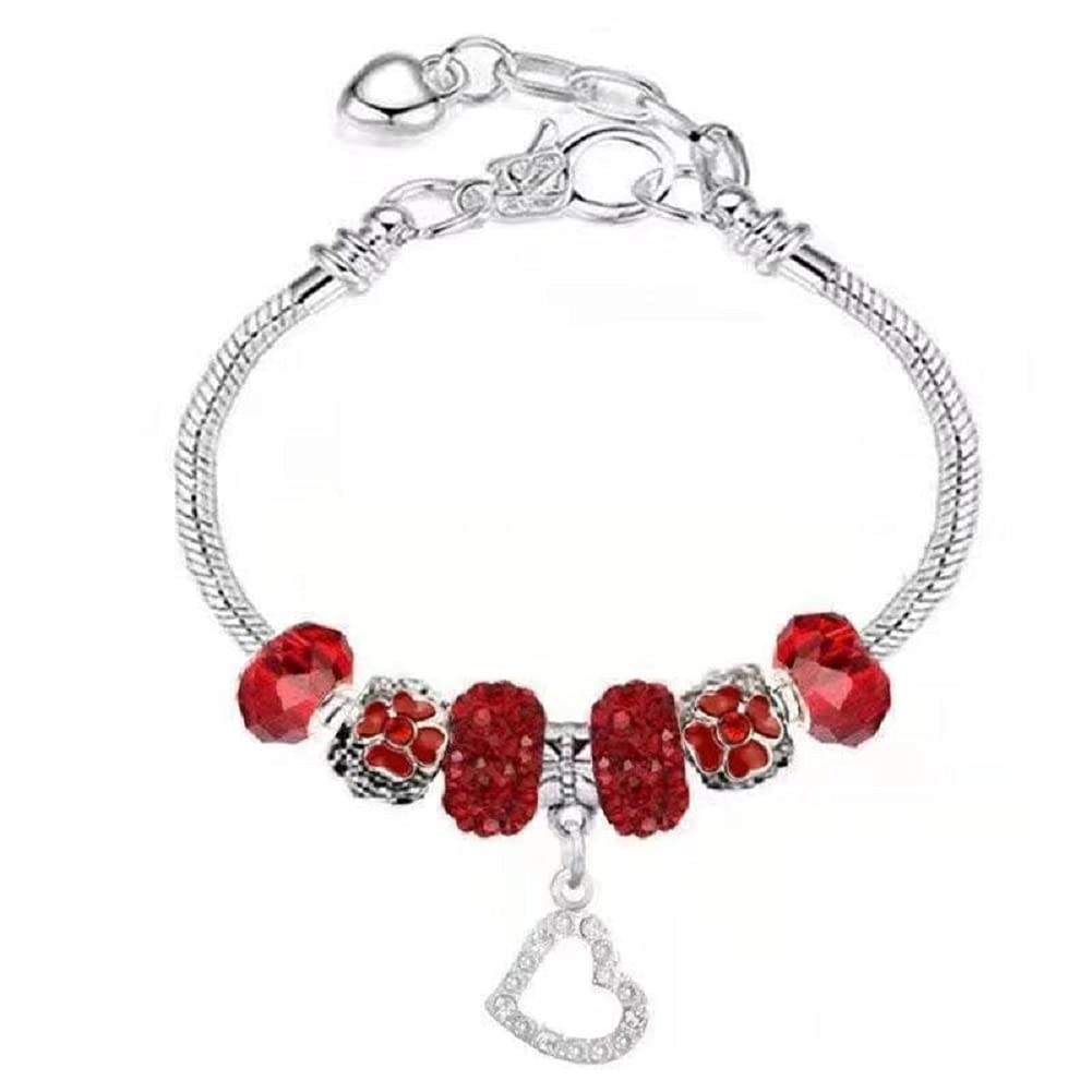 White Birch Fit Pandora Charm Bracelet All Month Birthstone Best Birthday Gifts for Women and Girls DIY Jewelry