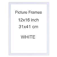 1Pack 12x16 inch Diamond Art Picture Frames, White Frame with Acrylic Protection and Hanging Kit for 31x41 cm Diamond Arts,Photos, Posters and Collage Displays