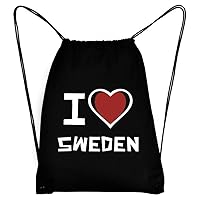 I love Sweden Bicolor Heart Sport Bag 18