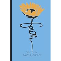 Sermon Notes Journal: Sermon Notes and Personal Bible Study Notebook for Recording Verses, Notes, Thoughts Gift For Women, Man