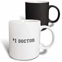 3dRose mug_151606_3 No 1 Doctor Number One Doctor for Worlds Greatest and Best Doctors Medical Professional Gifts Magic Transforming Mug, 11-Ounce