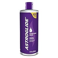 Astroglide Liquid Personal Lubricant (12oz), Water Based Lube, Dr. Recommended Brand, FDA Cleared, Long Lasting, for Men, Women, Couples, Condom Compatible, Value Size, Manufactured in USA