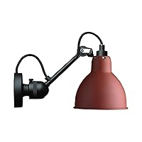 E14 Industrial Lighting Sconces Wall Light Vintage with Adjustable Arm, Black Fixture Wall Lamp Indoor Home Retro Lights Fixture - Single Lamp, Stylish (Color : Red)