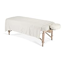 Flannel Massage Table Sheet Set – Commercial Grade, Soft, Double-Napped 3-Piece Set (Top, Fitted, Face Pillow Cover)