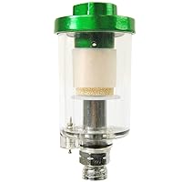 TCP Global Mini in-Line Air Filter, Oil and Water Separator - Drain Valve, Water Trap, Air Dryer, Removes Moisture, Dirt - Use on Compressor Air Line Hose, Pneumatic Air Tools, Paint Spray Guns