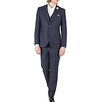 HARRY BROWN Wool Donegal Three Piece Slim Fit Suit in Grey/Blue/Camel 38 to 50