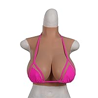 Silicone Breast Cotton Filled I Cup Realistic Breast Enhancer False Breasts Realitic Breastform Silicone Filling for Prosthesis Enhancer Drag Queen 1 Tan