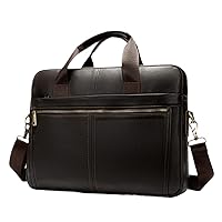 Men's Leather Leather Laptop Bag For Document Briefcase Teens Zip Business Tote Messenger Bags