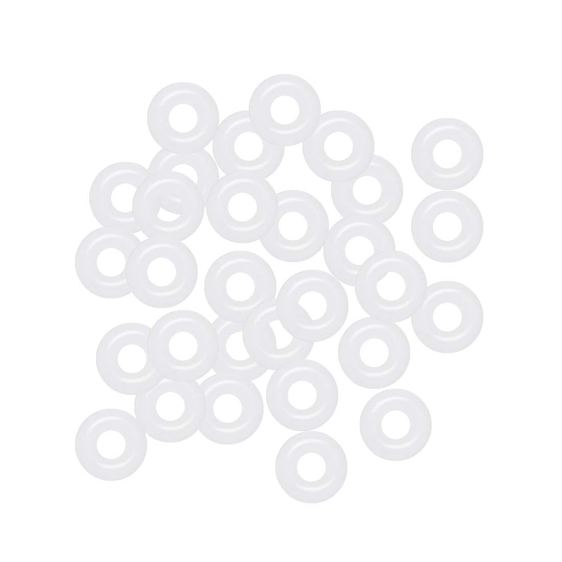 BodyJewelryOnline 16G O-Ring White Rubber Perfect for Tunnels Plugs and Tapers, Also for Any Piercing Retainer Eyebrow, Labret, Industrial, Cartilage Pack of 20