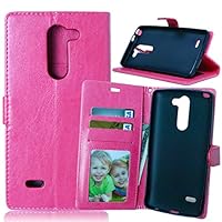 Case, Built-in 3 Card Slots LG G3 Stylus Wallet Case [Slim Fit] [Stand Feature] Premium Protective Case Wallet Leather Case for LG G3 Stylus Wallet Pink