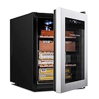PINYANG- Smoking Accessories Electronic Cigar Cabinet Cigar Humidifier Humidifier Large Capacity Cigarette Case Domestic Small Built-in Alcohol Culture Cabinet (Color:Black,Size:344947cm) MGZDXJG-1