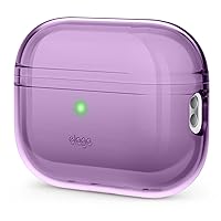 elago Compatible with AirPods Pro 2nd Generation Case Clear Cover - Compatible with AirPods Pro 2 Case, Protective Case Cover, Shockproof, Wireless Charging, Reduced Yellowing [Deep Purple]
