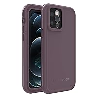 LifeProof iPhone 12 Pro FRĒ Series Case - OCEAN VIOLET (BERRY CONSERVE/DUSTY LAVENDER), waterproof IP68, built-in screen protector, port cover protection, snaps to MagSafe