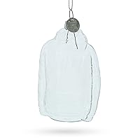 Cozy Hoodie - Clear Blown Glass Christmas Ornament