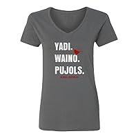 Yadi Waino Pujols One Last Run St. Louis Ladies' V-Neck Tshirt