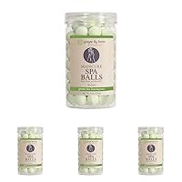 Ginger Lily Farms Botanicals Manicure Spa Balls, Green Tea Lemongrass, Skin Softening Natural and Organic Ingredients, 80-Count (Pack of 4)