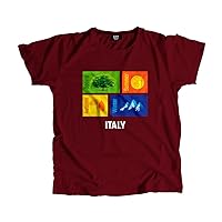 Italy Seasons Unisex T-Shirt (Maroon)