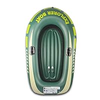 OneV FT Inflatable Boat Set, Inflatable Boat, Kayak, Great for Sea or River! Foldable, Portable, Airtight, Abrasion Resistant, Float, Boat, 1 Seater, 2 Seater, Drifting Boat, PVC (Load Capacity: 121.3 lbs (55 kg) / 198.4 lbs (90 kg)
