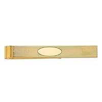 14k Yellow Gold Solid Polished Engravable Tie Bar Measures 50x8mm Wide Jewelry Gifts for Men