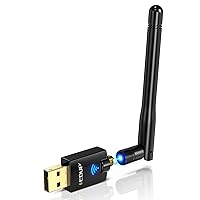 EDUP AC600M USB WiFi Adapter for PC, Wireless USB Network Adapters Dual Band 2.4G/5.8Ghz Wi-Fi Dongle Antenna for Laptop Desktop Compatible Windows 10/11/8.1/8/7/XP/Vista/Mac OS X 10.6~10.15.3 Black