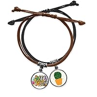 Soccer Oscar Niemeyer Brazil Graffiti Bracelet Rope Hand Chain Leather Cactus Wristband