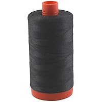 Aurifil Thread 4241 Very Dark Grey (Almost Black) Cotton Mako 50wt Large Spool 1300m