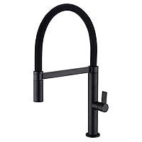Water-Tap Kitchen Sink Faucets,Brass Pull Down Nozzle Mixer Tap Single Handle Hot Colding Water Tap/Black