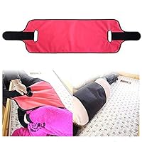 Padded Bed Transfer Nursing Sling,Non-Slip Patient Lift Sling Transfer Belt with Handles Helps Provides Guaranteed Safety Transfers from Cars, Wheelchairs, Beds (63x16.5inch)（Red）