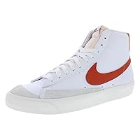 Blazer Mid '77 Womens Shoes Size 5.5, Color: White/Mantra Orange/Sail-White