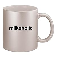 Milkaholic - Ceramic 11oz Silver Coffee Mug