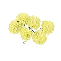 Homeford Mini Paper Craft Carnation Stems, 1-1/2-Inch, 12-Count (Yellow)