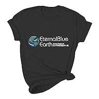 Eternal Blue Earth T-Shirts Women Earth Day Funny Letter Print Tees Summer Short Sleeve Environmental Awareness Tops