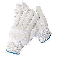 10 Pairs Cotton work gloves - White Safety Work Gloves for repair, construction, Industrial, Warehouse, Gardening, BBQ, and other uses, for men and women, L size