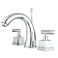 Kingston Brass KS2961CQL Claremont 8-Inch Widespread Lavatory Faucet with Brass Pop-Up, Polished Chrome