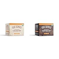 Mushroom Cacao Mix by Four Sigmatic with Mushroom Instant Coffee, Organic and Fair Trade | Supports Performance, Energy, Focus & Immune | Drink & Bake | 10 Count