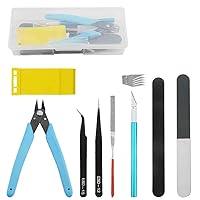 Professional 9 PCS Gundam Model Tools Kit Modeler Basic Tools Craft Set Hobby Building Tools Kit for Gundam Car Model Building Repairing and Fixing(B)