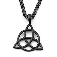 BAVIPOWER Celtic Knot Triquetra Cat Snake Necklace Pendant Charming Feminine Design for Women Protection Jewelry