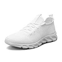 Mens Mesh Running Walking Sneakers Gym Lightweight Trainers Outdoor Breathable Casual Athletic Tennis Sports Shoes